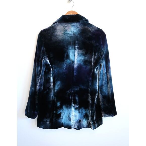 RAQUEL ALLEGRA Velvet Silk Single Breasted Tie Dye Blazer Jacket SSENSE 1 S $800 - Picture 8 of 16